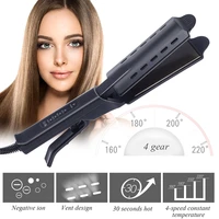 flat iron hair straightener professional 2 in 1 straightening and curling ceramic tourmaline dual voltage fast heating hair iron
