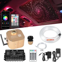 16w twinkle colorful changing effect with 0 75mm optic cable rf app music control led light kit 5w shooting meteor engine