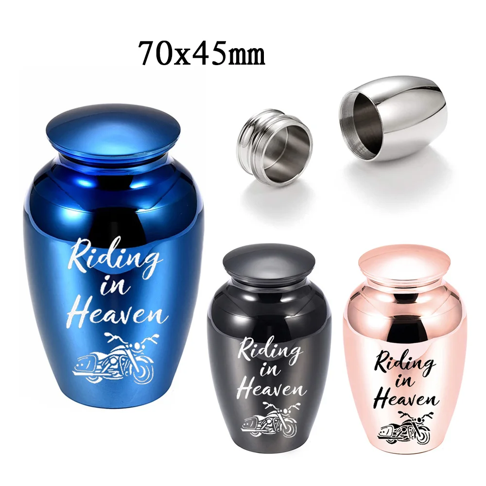 

70x4, 5 мм Φ, мини-урны для кремации из алюминиевого сплава, памятный кулон для праха, с черной упаковочной сумкой