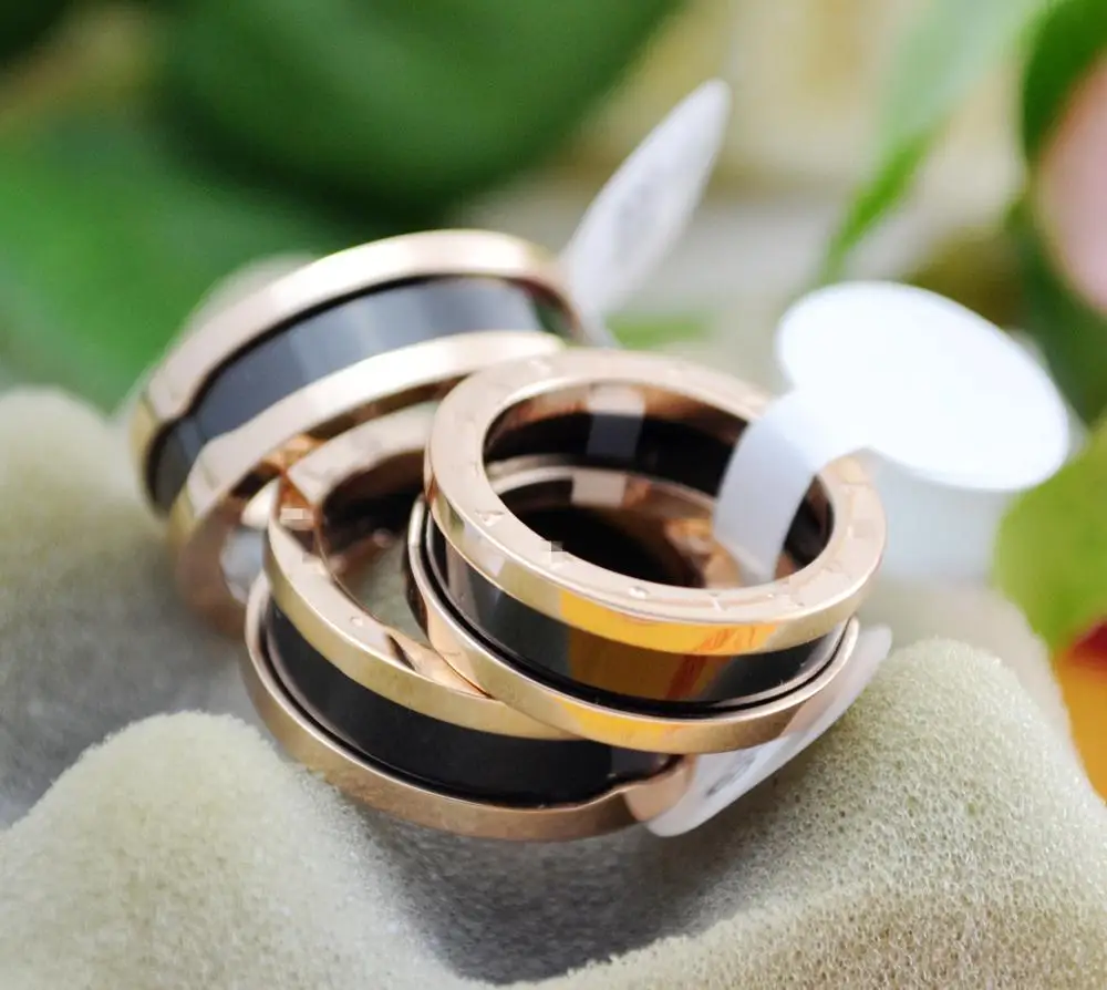 

Черное, розовое, Золотое кольцо, серебряный цвет, титановая сталь, кольцо, высокое качество, Лидер продаж, кольца
