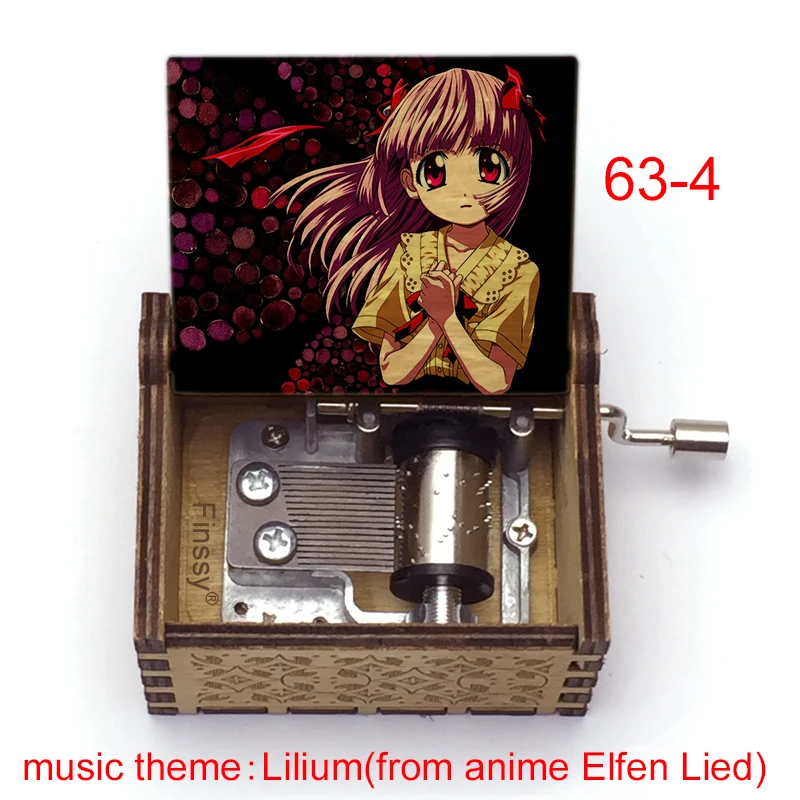 Креативная цветная печать Аниме Elfen Lied музыкальная тема Lilium Люси 18 Note деревянная