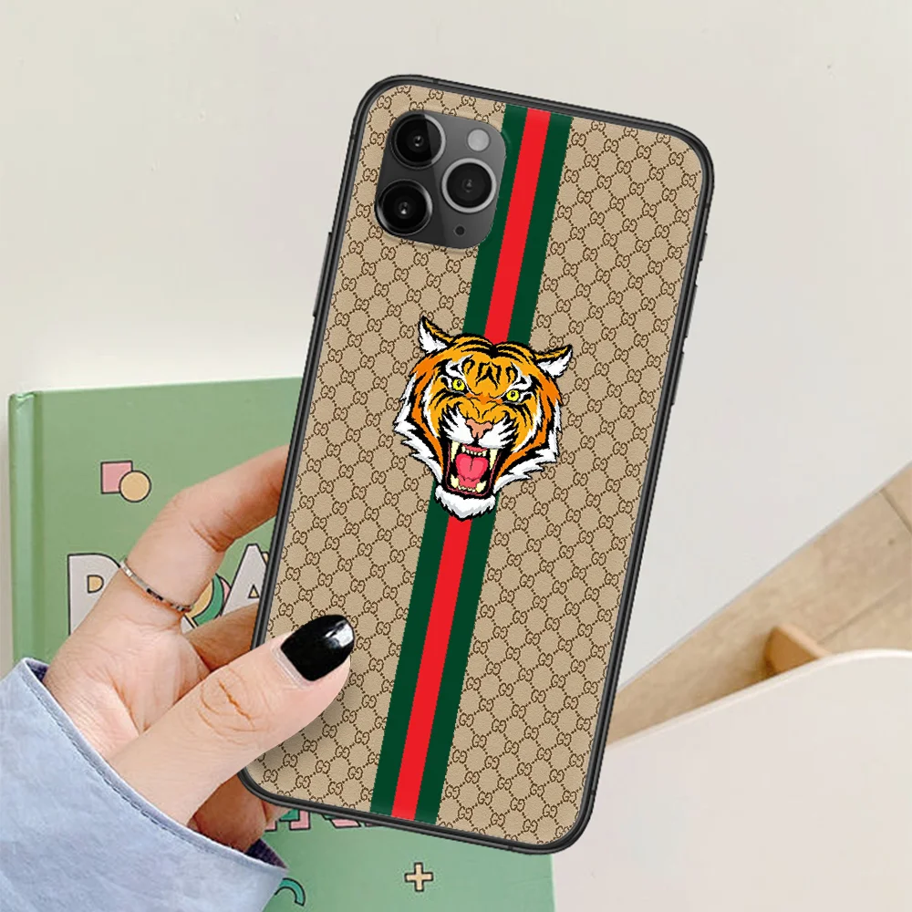 

Italian luxury brand snake bee Phone Case For Iphone 4 4s 5 5S SE 5C 6 6S 7 8 Plus X XS XR 11 12 Mini Pro Max 2020 black