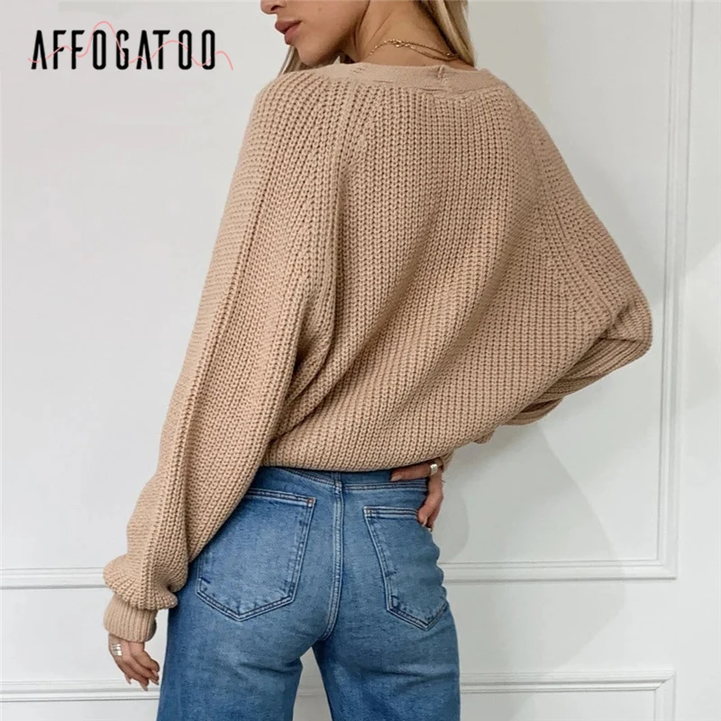 Женский трикотажный кардиган с V-образным вырезом на пуговицах - купить по