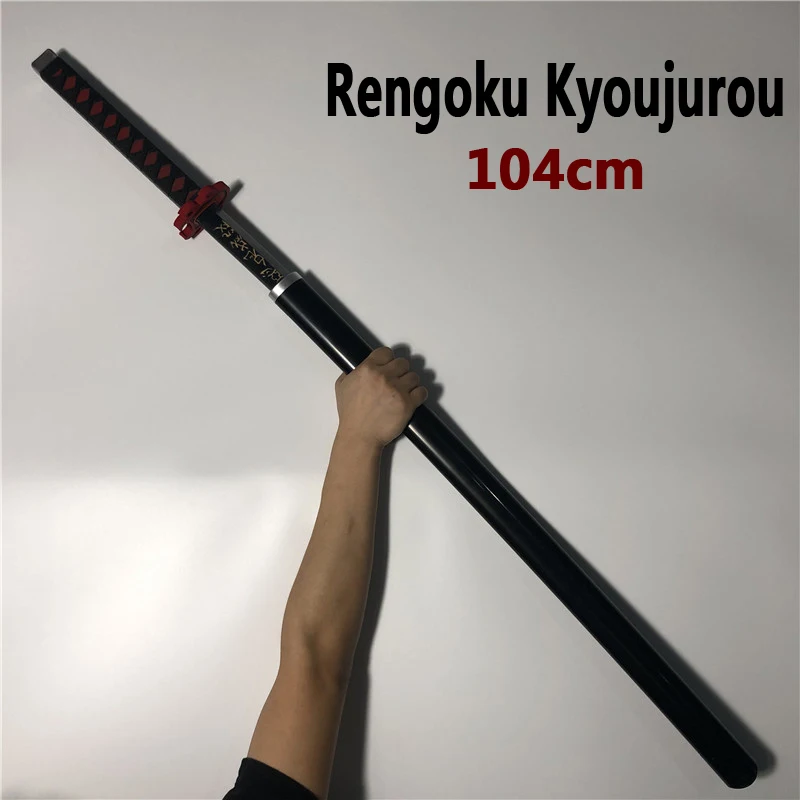 

104cm Kimetsu no Yaiba Sword Weapon Demon Slayer Rengoku Kyoujurou Cosplay Sword 1:1 Anime Ninja Knife PU toy