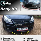 Дефлектор губ на бампер для Fiat Sedici 2005  2015, передняя юбка спойлера ДЛЯ TopGear, для тюнинга автомобиля друзьякомплекта кузоваполосы