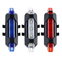 portable usb rechargeable bike bicycle tail rear safety warning light taillight lamp super bright