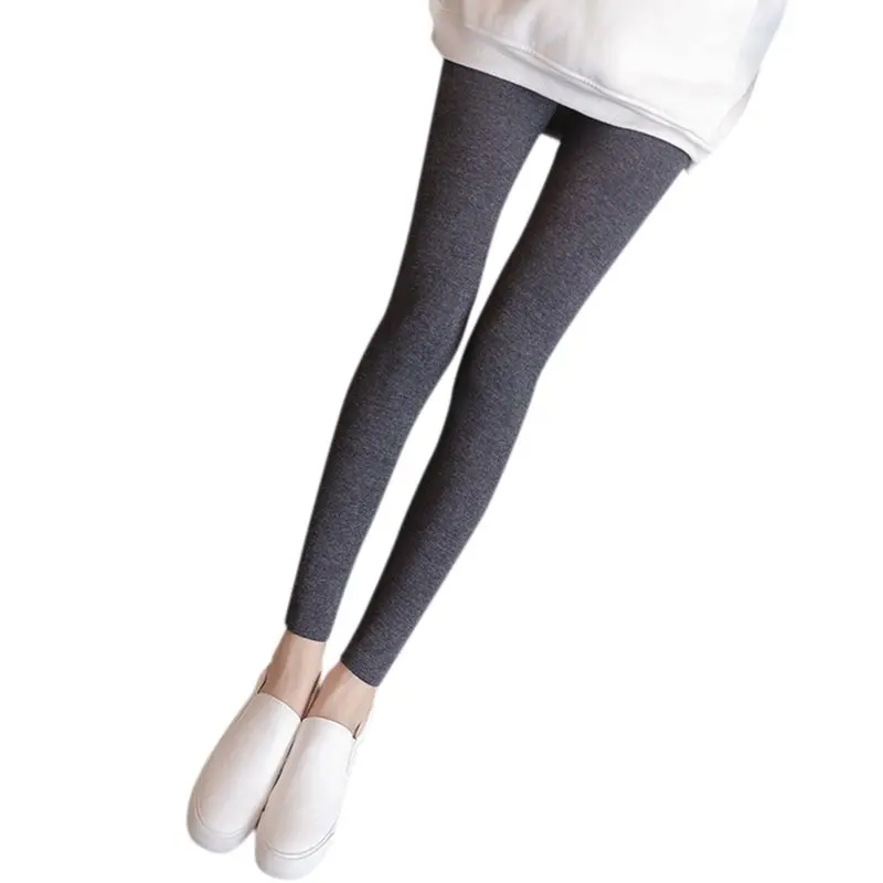 E Однотонная женская одежда, брюки для поддержки живота, Леггинсы для беременных женщин с милым рисунком котенка - Цвет: E