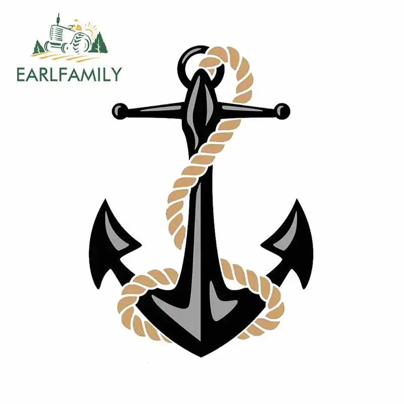 

EARLFAMILY 13cm x 9.4cm For Anchor Bumper Car Decal Campervan Car Stickers Occlusion Scratch For SUV JDM VAN Decoration
