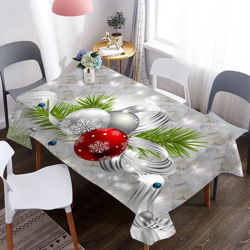 Скатерть 3D с рождественским узором водонепроницаемая ткань для журнального