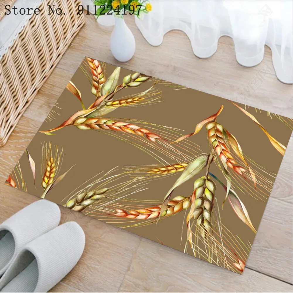 

Золотой половик с листьями бархатный коврик пшеницы ковер коврик дома Спальня ковер для девочек коврик проданы нащего завода домашнего дек...