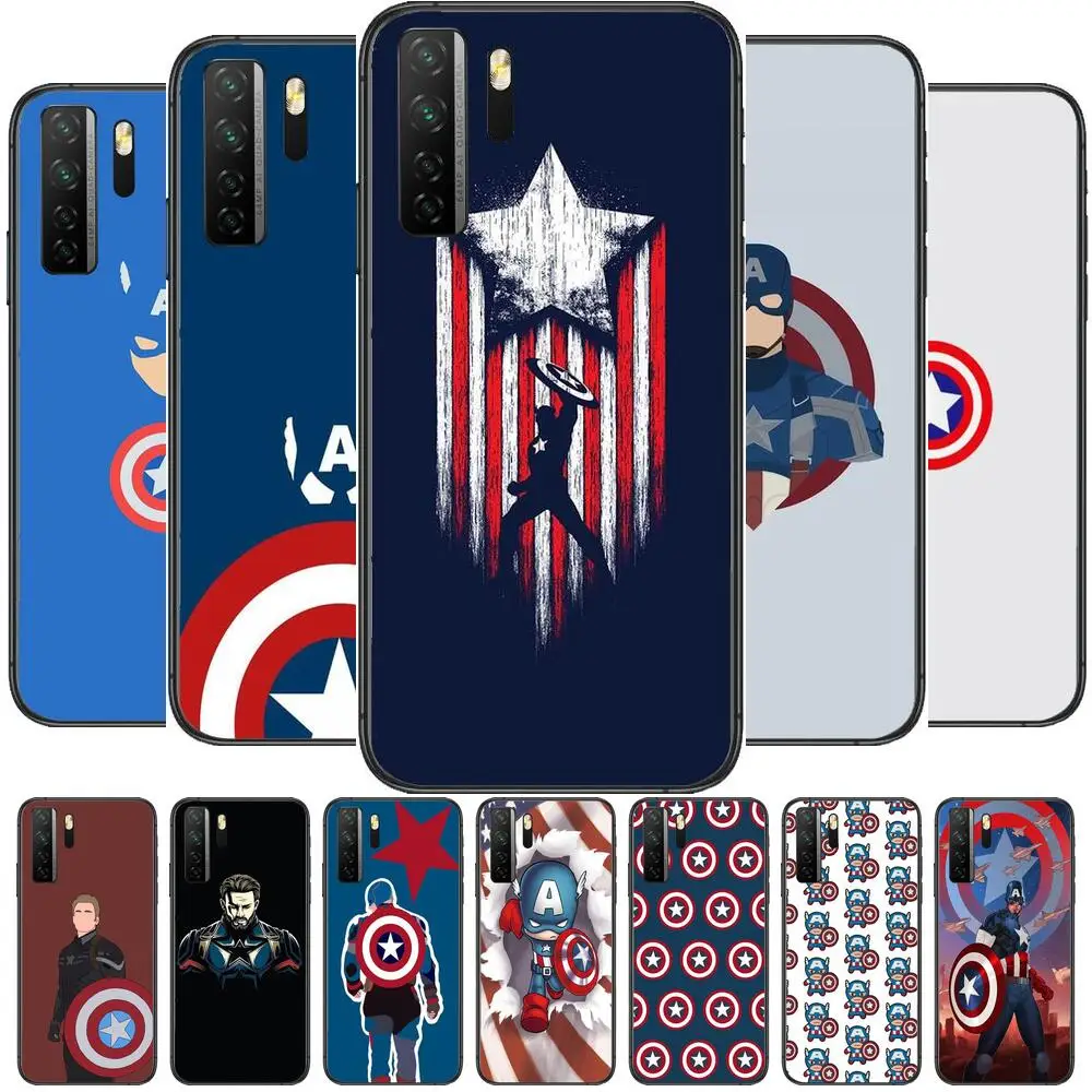 

Cartoon Captain Black Soft Cover The Pooh For Huawei Nova 8 7 6 SE 5T 7i 5i 5Z 5 4 4E 3 3i 3E 2i Pro Phone Case cases