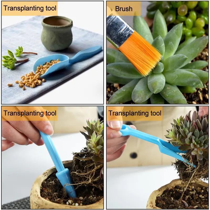 

Succulent Plants Tools Mini Garden Hand Tools Set Transplanting Tools Miniature Planting Gardening Tool Set for Indoor Miniature