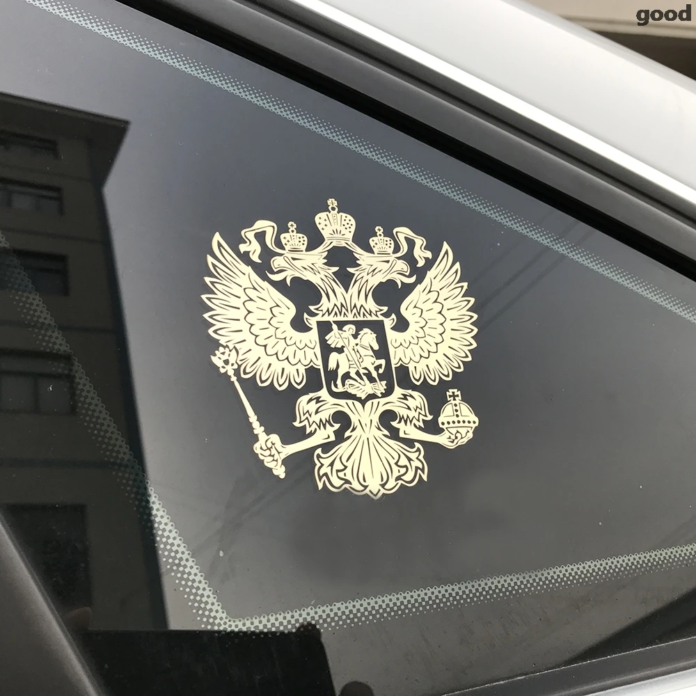 3D aluminum coat of arms of Russia car sticker for Toyota Corolla RAV4 Yaris Honda Civic CRV Nissan X-trail Tiida Accessories