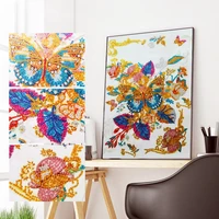 colorful flower butterfly special shaped 5d diy diamond painting embroidery rhinestone partial drill cross stitch kits crystal