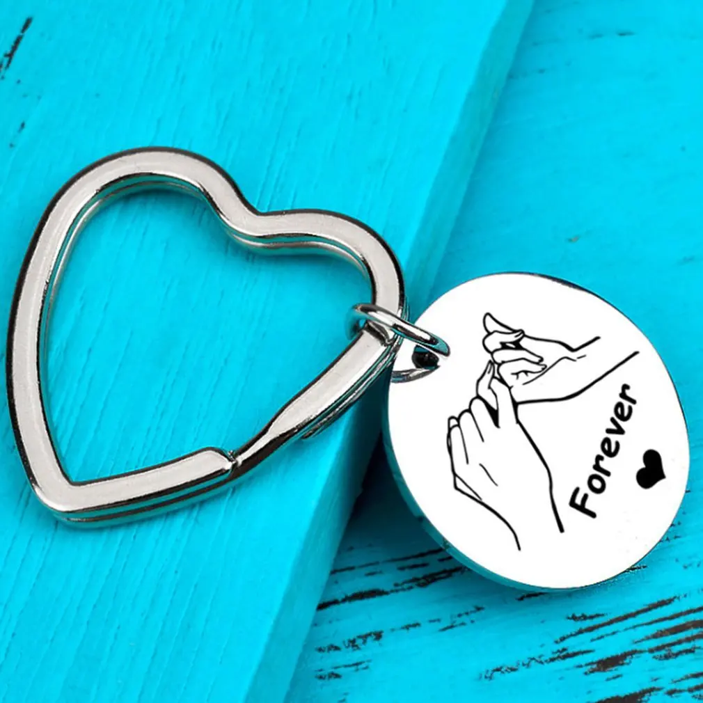 

Personalized Men Women Keychain Couples Jewelry Keychains Necklace Set FOREVER Couples Key Chains Valentine's Day Christmas