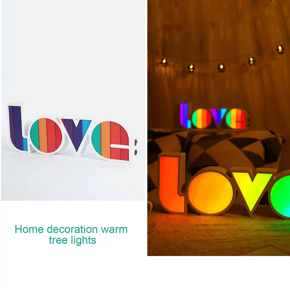 

Love Led Letter Light Colorful Decoration Lamp Night Lightwedding Birthday Party Room Decoration Christmas Gift