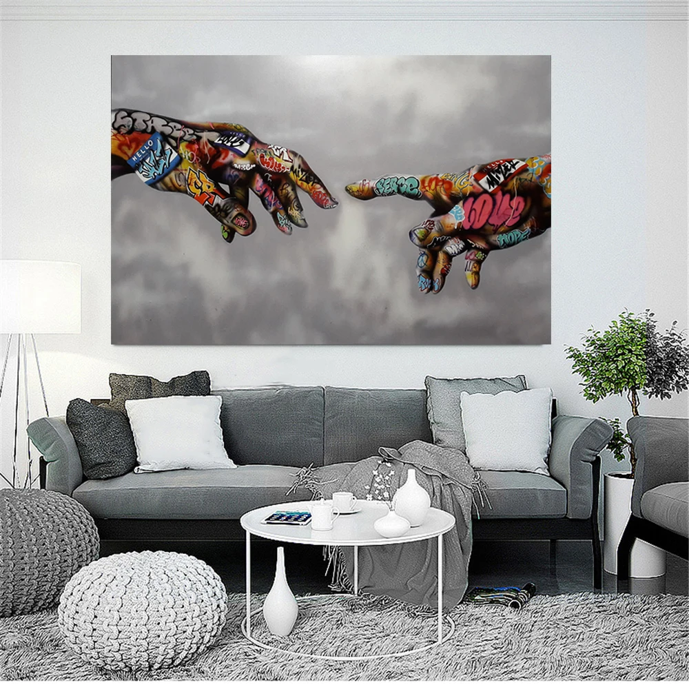 Постер граффити картина в стиле поп арт уличное искусство городское на холсте