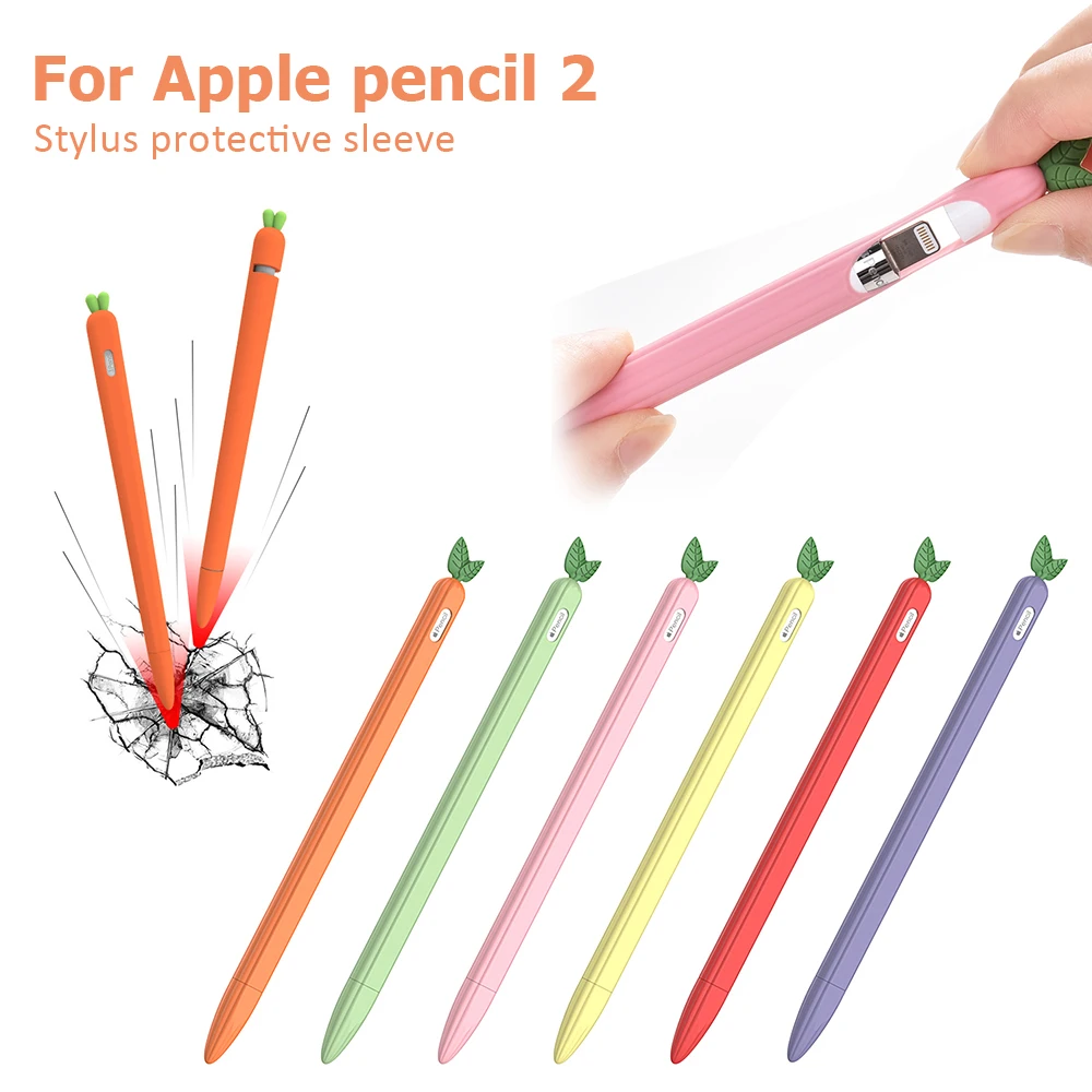 

Soft Silicone Compatible For Apple 12 Pencil Case Compatible For Tablet Touch Pen Stylus Protective Sleeve Cover Coque Anti lost