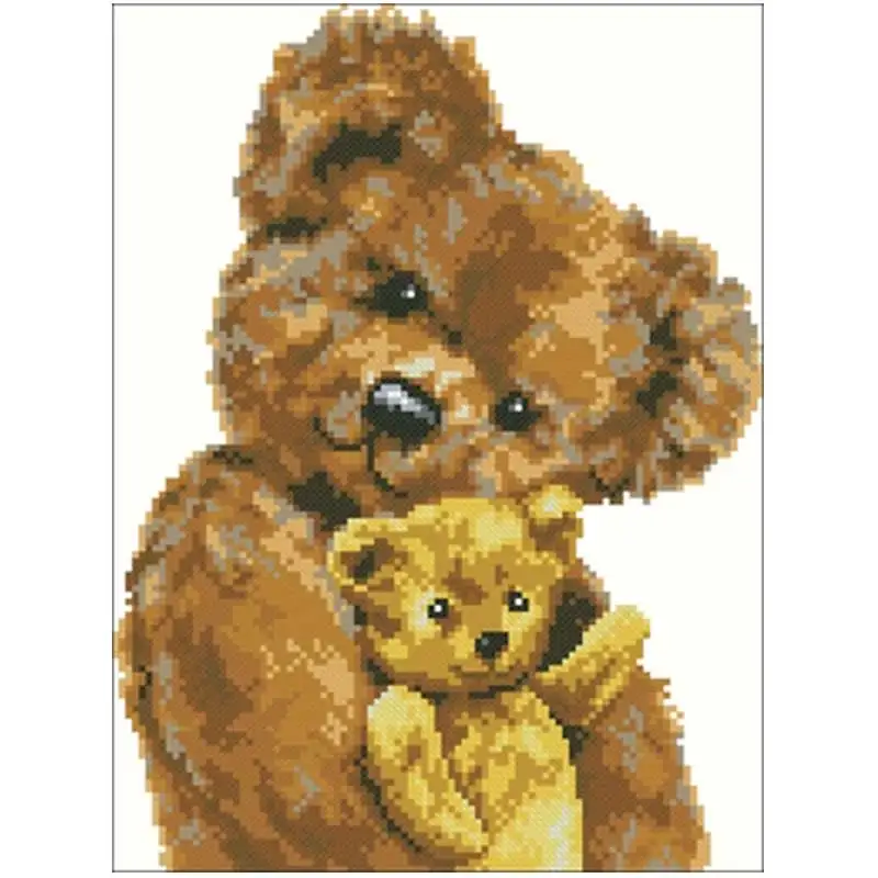 

Mother bear and baby bear Counted Cross Stitch 11CT 14CT 18CT DIY Cross Stitch Kits Embroidery Needlework Sets home decor