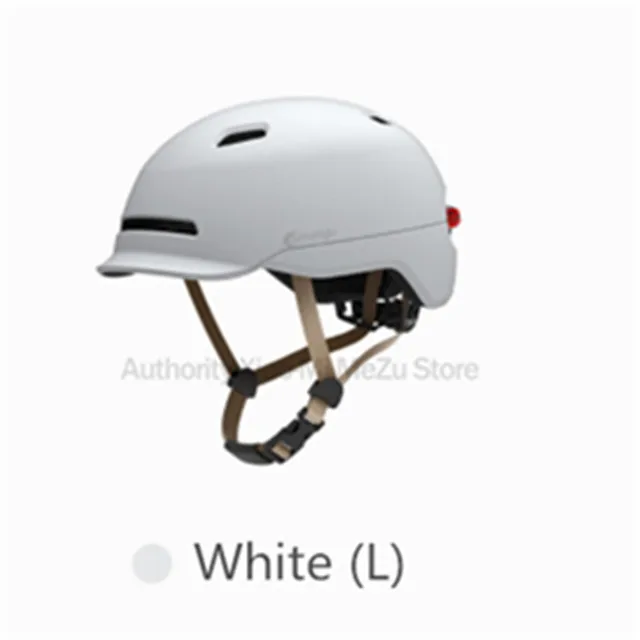 White(L) Xiaomi велосипедный самокат, шлемы матовые для мужчин, женщин, детей, Smart4u, шлем Smart Flash, водонепроницаемый задний светильник, велосипедный шлем, велосипедный шлем, дорожный - Цвет: White(L)