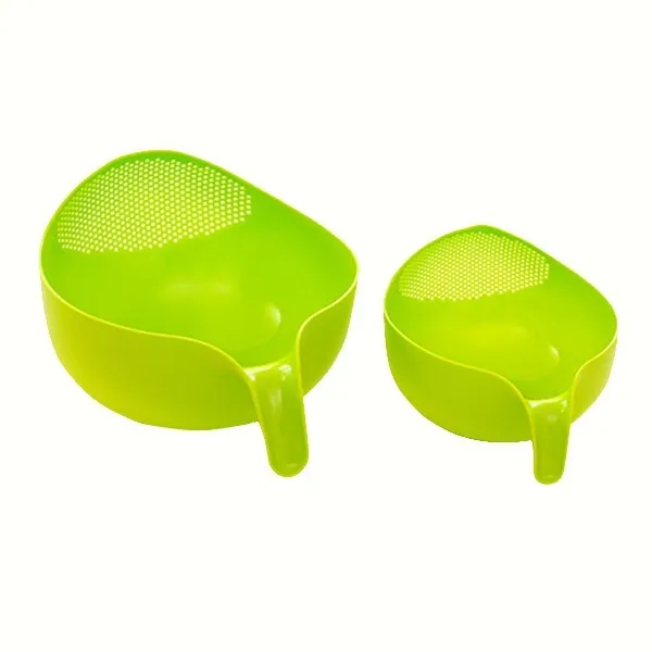 Кухонная миска для риса пластиковая фруктов толстая сливная корзина с ручкой