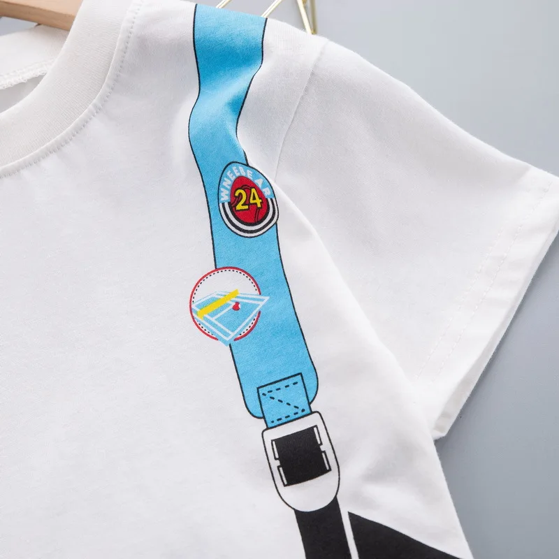 

New Baby Summer Clothing Toddler Children Sport Boy Short Sleeve Printing T-shirt Pants Fashion Infant Clothes Set Tracksuit