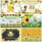 Фон для фотографирования детей первого дня рождения пчела декор для вечерние медовый цветок фон для фотографирования фотосессия реквизит для фотостудии