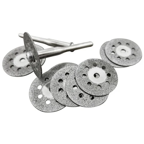 

12 Pcs Rotary Tool Circular Saw Blades Cutting Wheel Discs Mandrel Dremel Cutoff Small Slices Of Emery Jade Home