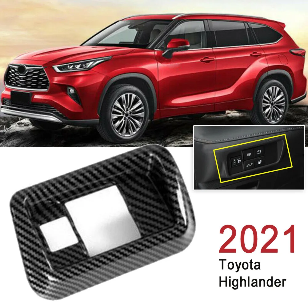 

Adjustment Headlight Switch Cover Car Carbon Fiber Look DIY Decor Trim 1 Pc