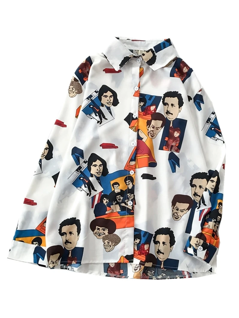 EBAIHUI Harajuku рубашка Blusas женский с длинным рукавом Женская блузка Сезон весна-осень