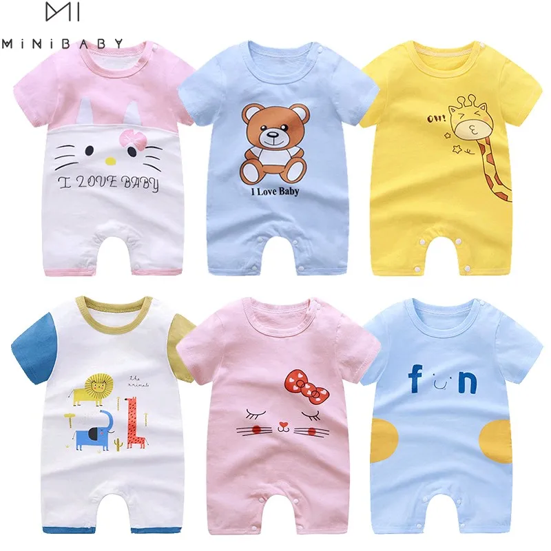 Комбинезон для новорожденных Одежда малышей из чистого хлопка Летняя одежда