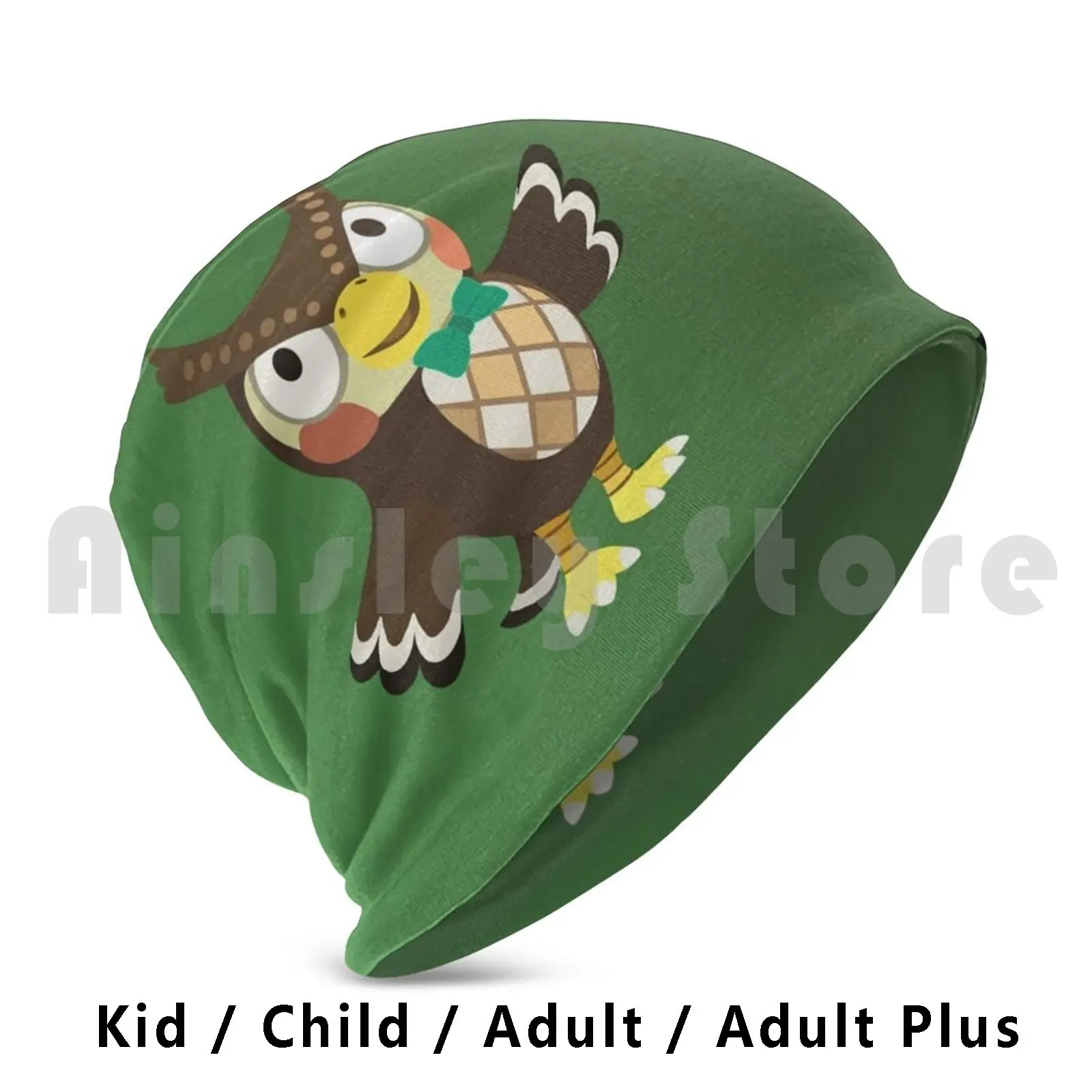 

Blathers Gradient Drawing Beanies Knit Hat Hip Hop Animal Catch Phrase Greeting Acnh Acnl New Leaf New