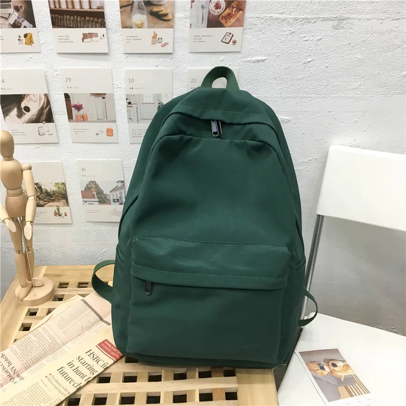 New Backpack Women Backpack Solid Color Women Shoulder Bag Fashion School Bag For Teenage Girl Children School Backpacks Female new women backpack geometric shoulder bag student s school bag for teenage hologram luminous backpacks laser bao bab backpack