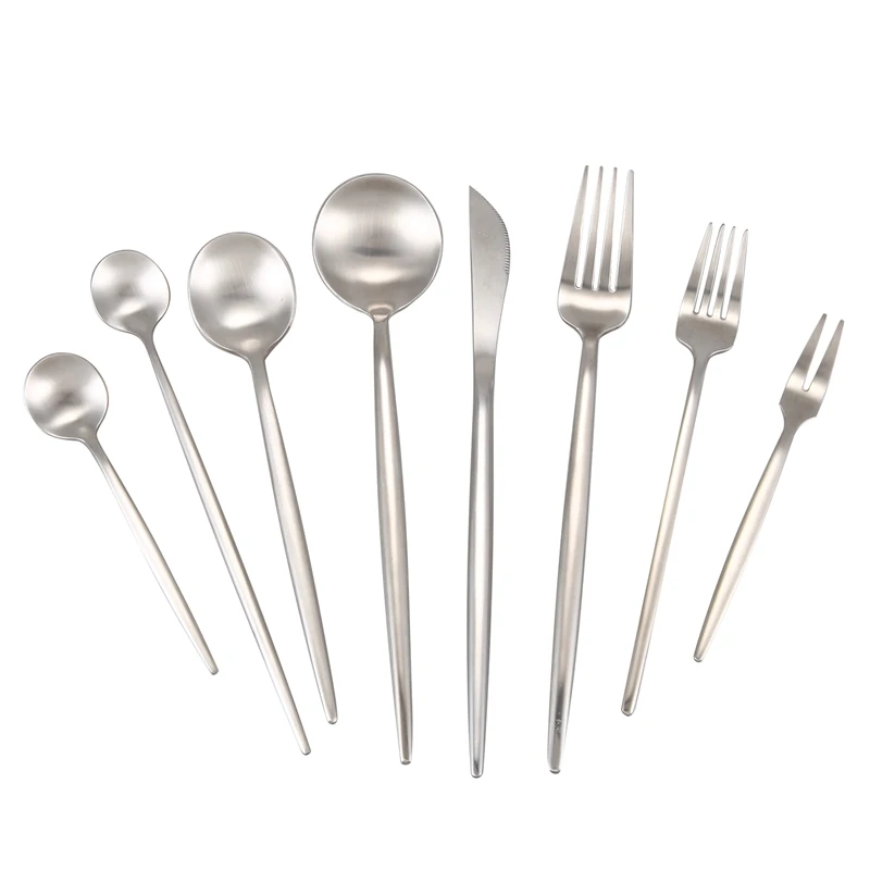 8 шт. набор посуды из нержавеющей стали нож вилка ложка столовых приборов
