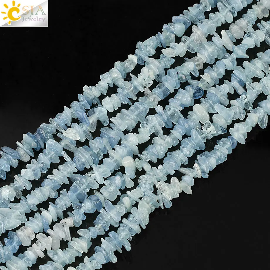 Натуральный камень CSJA бусины неправильной формы с синим кристаллом гравий для