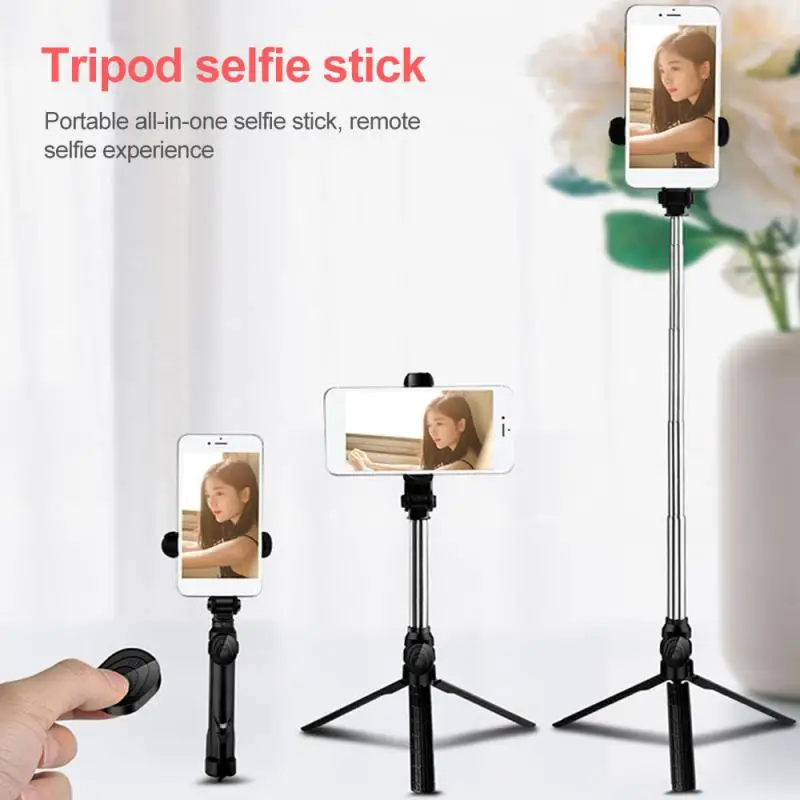 

3 In 1 Selfie Stick Phone Tripod Holder Mount Extendable Monopod With Bluetooth Wireless Remote For Smartphone Selfie Stick