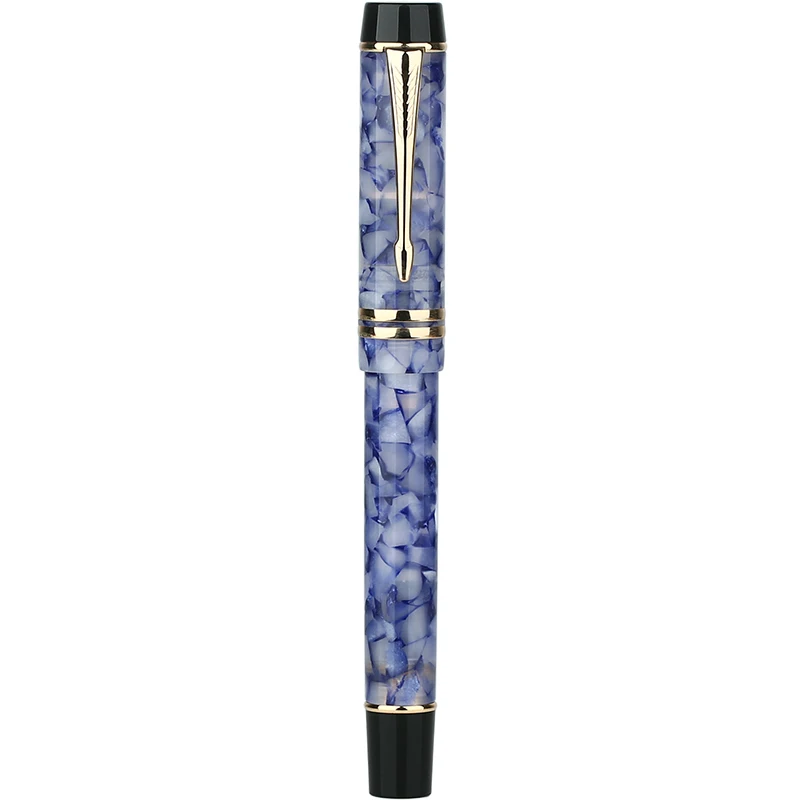 Crystal Blue Moonman M600S акриловая смола перьевая ручка иридий F чернильная ручка NIB Оригинальная коробка - Цвет: Crystal Blue