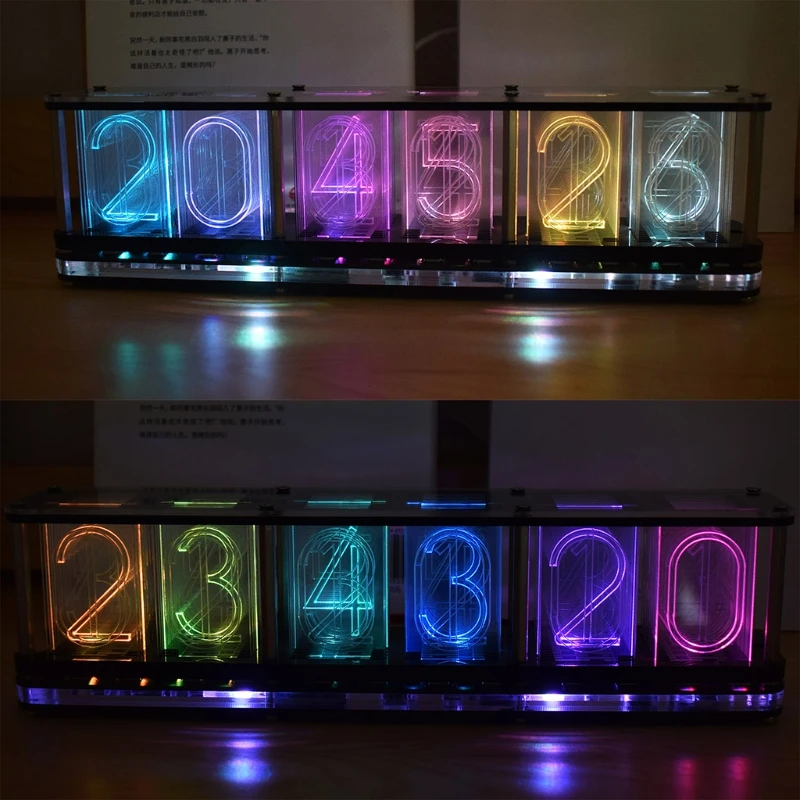 DIY Наборы RGB светодиодный подражать часы свечение трубки музыкальный спектра
