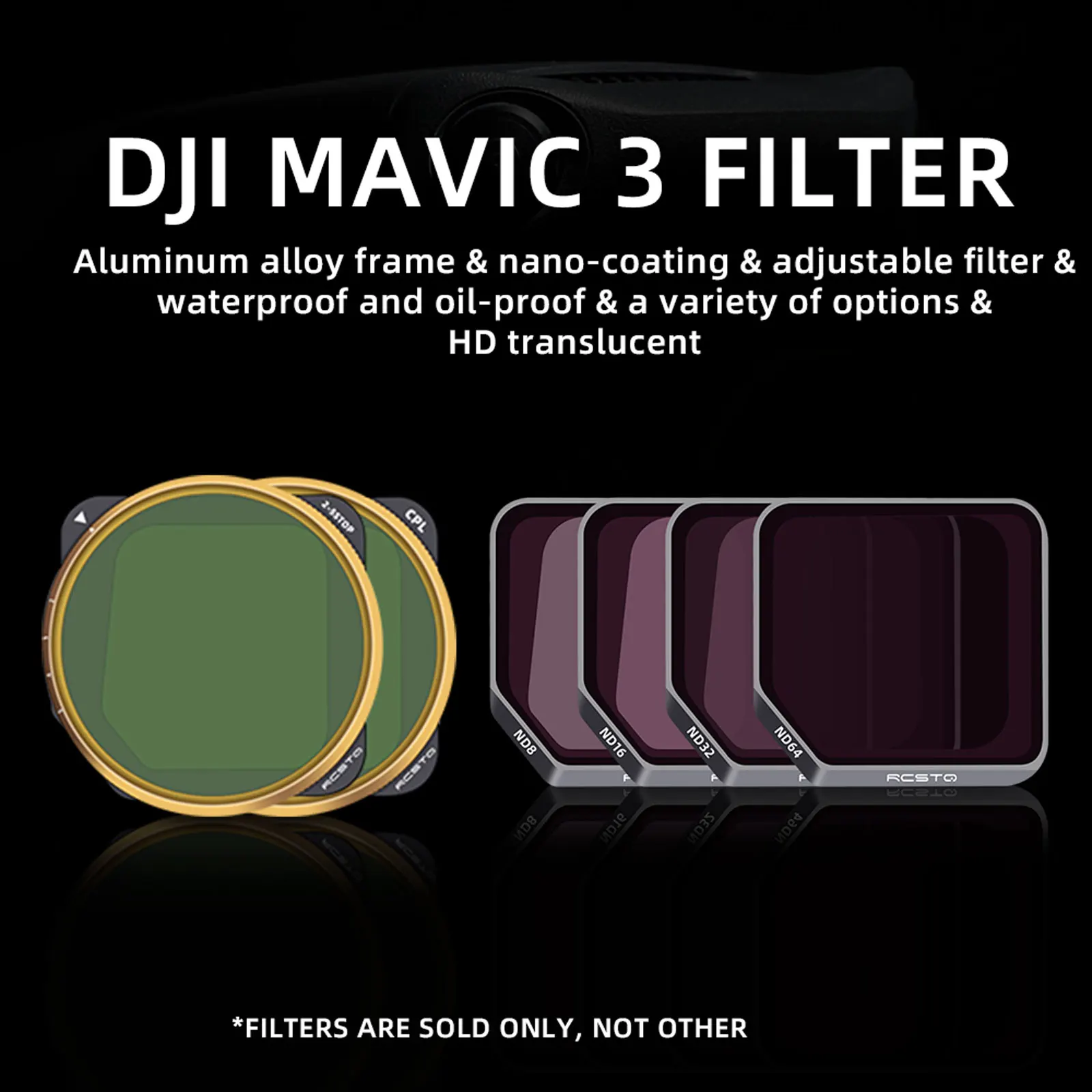 

Комплекты фильтров для объектива ND VND Filter ND8/16/32/64 CPL Для DJI Mavic 3 Drone Accessories