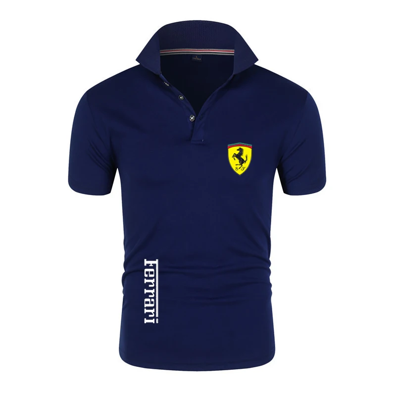 

2021 Summer Mens Polo Shirts Short-Sleeved Letter Printed Company Uniform Slim Breathable Polo Shirt Men Casual Plus Size 4xl