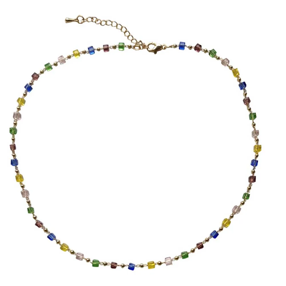 

New Style Fashion Personality Color Beaded Necklace Charm Female Temperament Act The Role Jewelry