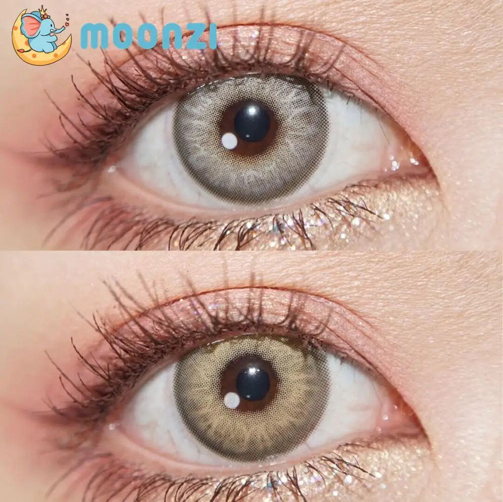 MOONZI коричневый сумасшедшие контактные линзы небольшой Красота ученик Цветной