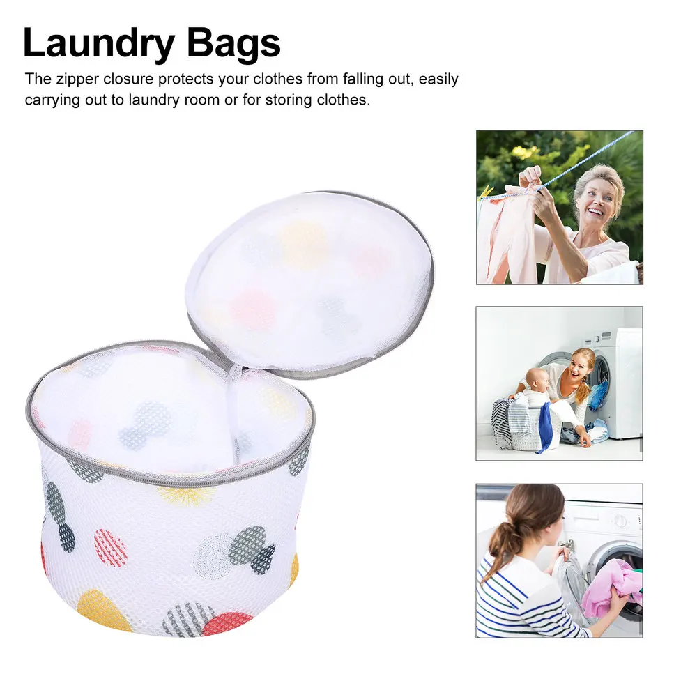

2Pcs Washing Machine Laundry Bag Mesh Net with Zipper Travel Packing Laundry Bag