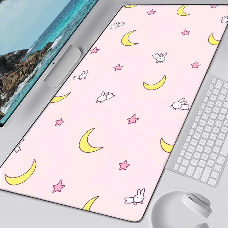 

Pink Sailor Moon landscape Silicone Pad to Mouse Gaming Mousepad XL Large Gamer Keyboard PC Desk Mat Computer Tablet Mouse Pad.