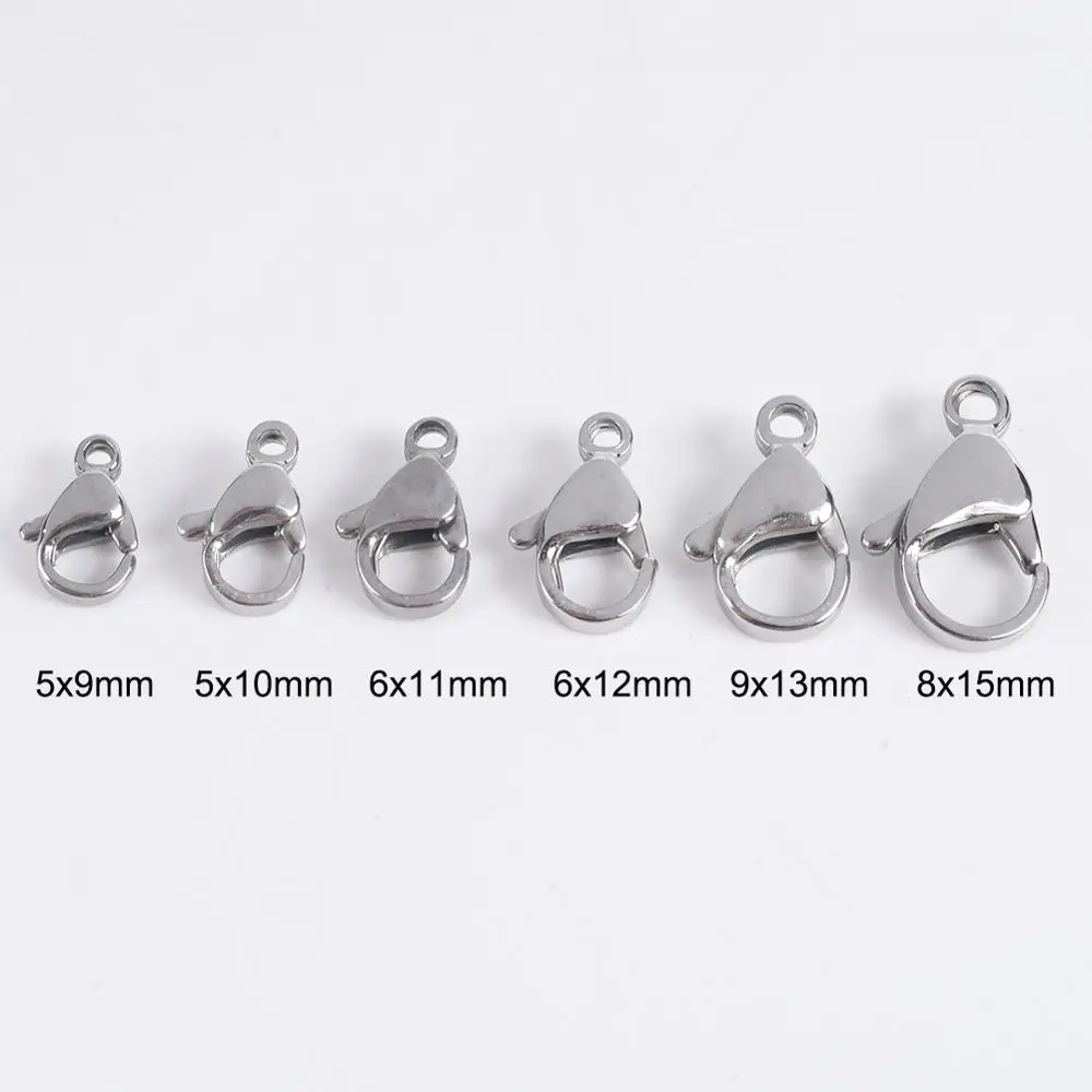 40Pcs/Lot Stainless Steel Lobster Clasp Hooks for Necklace Bracelet Chain DIY Fashion Jewelry Findings | Украшения и аксессуары
