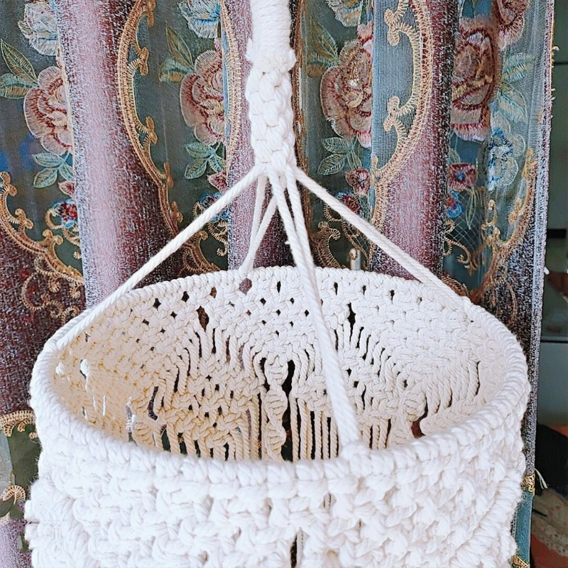 

Elegant Nordic Bohemian Tassel Lampshade Hand-woven Hanging Decor Pendant Lightshade Cotton Decorative Lighting Crafts