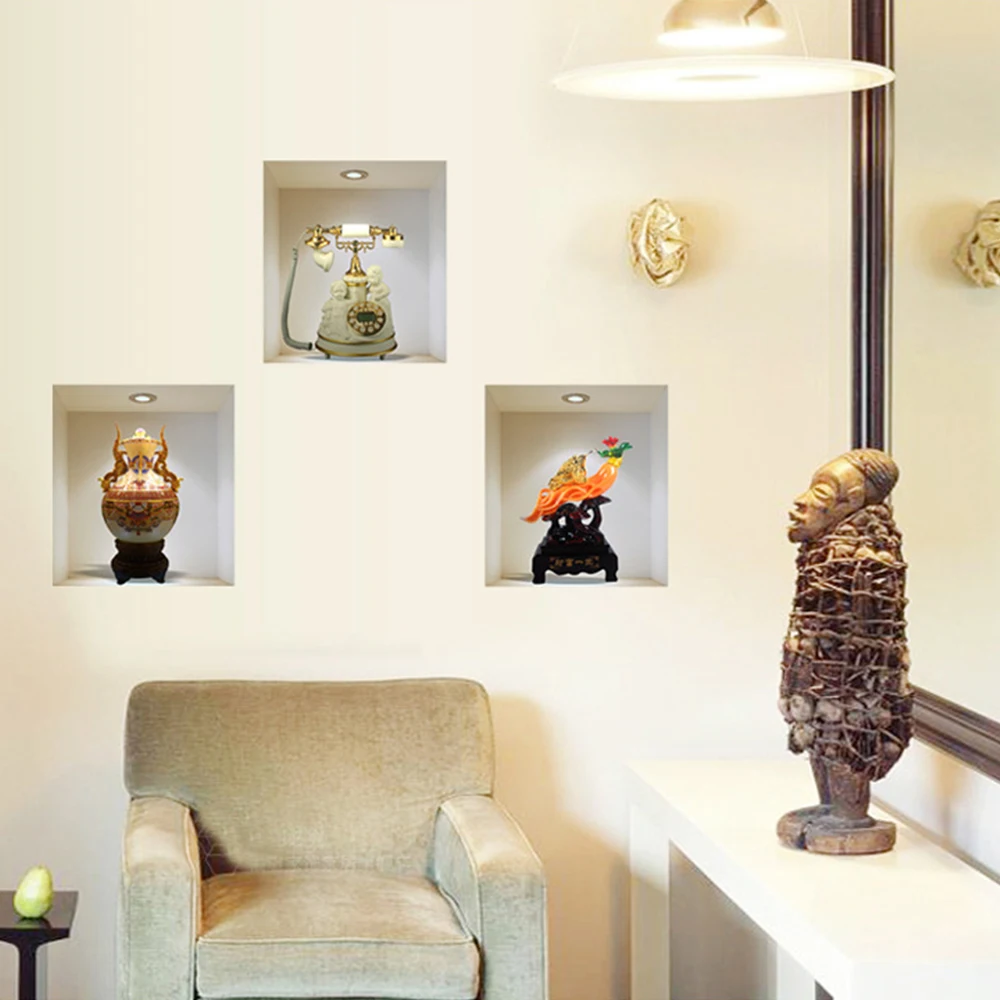 Домашний Декор 3D моделирование ретро коллекция шаблон Наклейка на стену