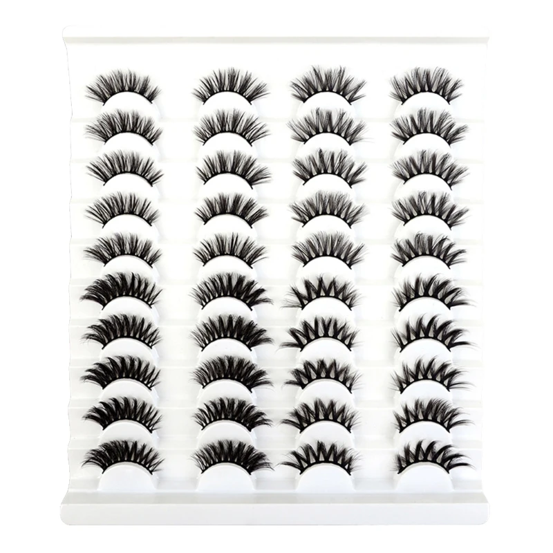 

False Eyelashes Natural Faux Lashes 3D Fluffy Eyelash Half Fake Eyelashes Natural Volume Reusable for Stage Daily Makeup K3NE