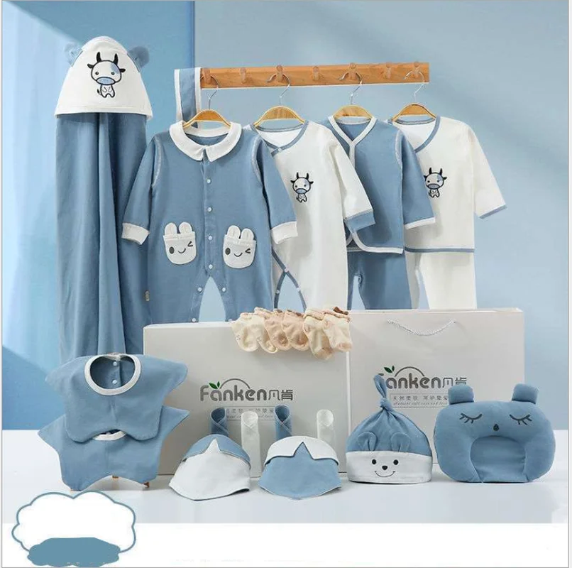 

Newborn Suit Four Seasons Baby Cartoon Printing Soft Cotton Casual Comfortable Breathable Full Moon Clothes Without Box XB205