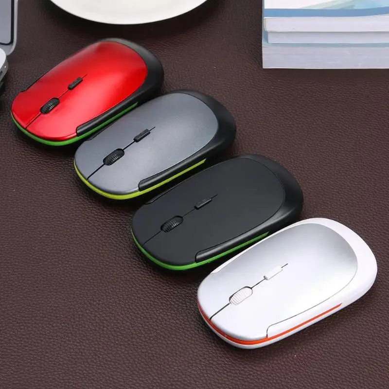 

Ultra-thin 2.4G Wireless Mouse 4 Button 1600DPI Optical Mouse Portable Wireless Home Office Mice w/USB Receiver for PC Laptop
